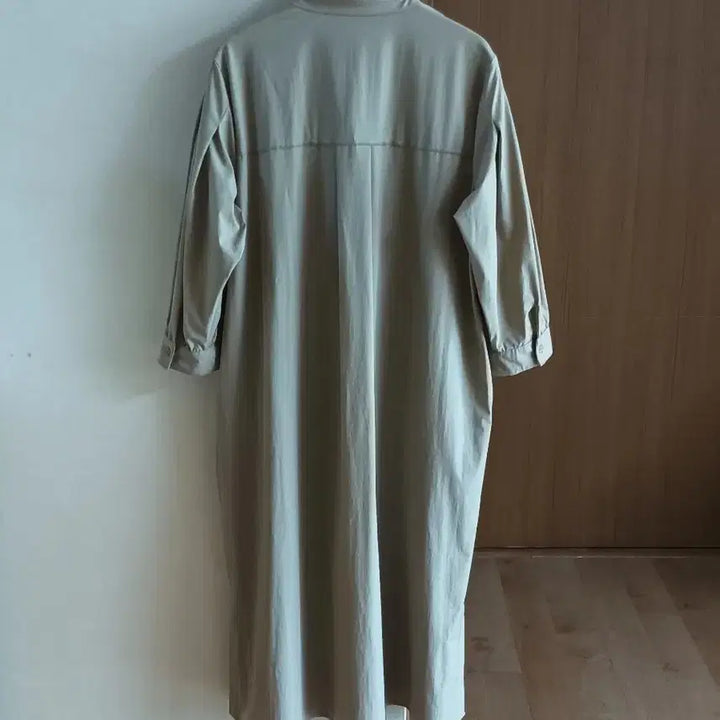 [BUNJANG] VESSE Beige Nylon Blend 3/4 Sleeve Midi Dress Size 66 / VESSE 베이지 바스락 원피스 66