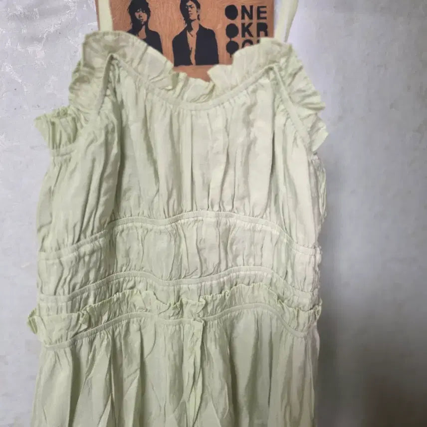 [BUNJANG] Green Sleeveless Maxi Dress for Resort Wear / 연두색 롱 원피스 휴양지 원피스