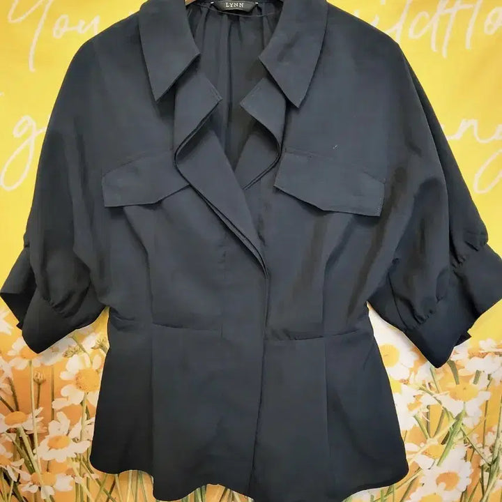 [BUNJANG] LYNN Navy Short Sleeve Jacket / LYNN 린 네이비 반팔 자켓66