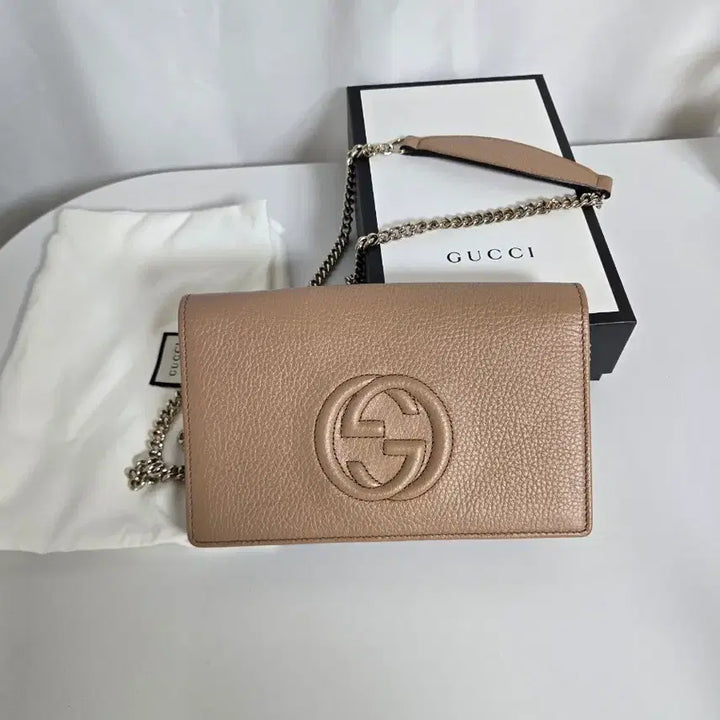 [BUNJANG] Gucci Soho Leather Chain Wallet On Chain (WOC) Bag / 구찌 소호 레더 체인 크로스백 구찌woc