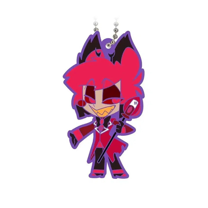 [BUNJANG] Hazbin Hotel Alastor Gashapon Official Mascot Rubber Keychain / 해즈빈호텔 알래스터 가샤폰 공식 마스코트 고무키체인