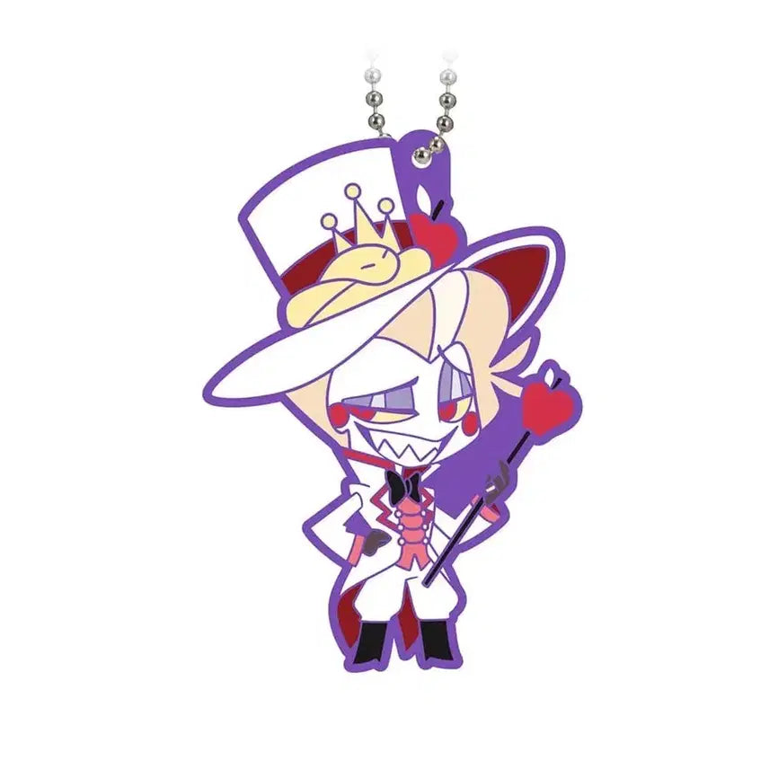 [BUNJANG] Hazbin Hotel Lucifer Gashapon Official Mascot Rubber Keychain / 해즈빈호텔 루시퍼 가샤폰 공식 마스코트 고무키체인
