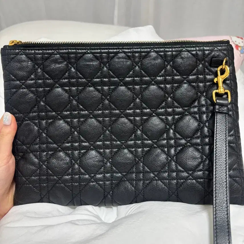 [BUNJANG] Dior Caro Clutch Bag Large Black / 디올 카로 클러치백 라지
