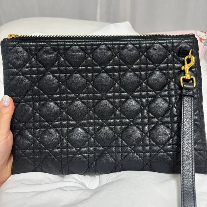 [BUNJANG] Dior Caro Clutch Bag Large Black / 디올 카로 클러치백 라지