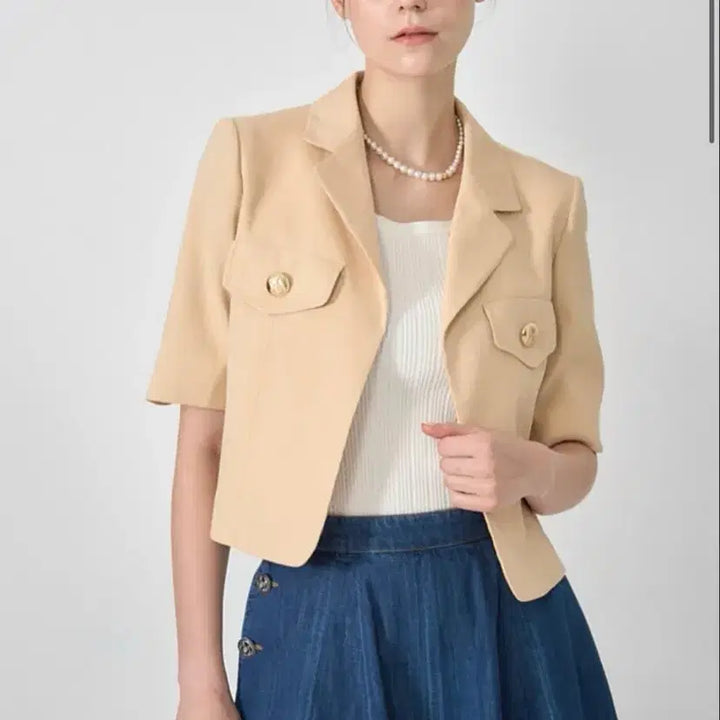 [BUNJANG] Mine Jacket Beige / 마인 자켓-44