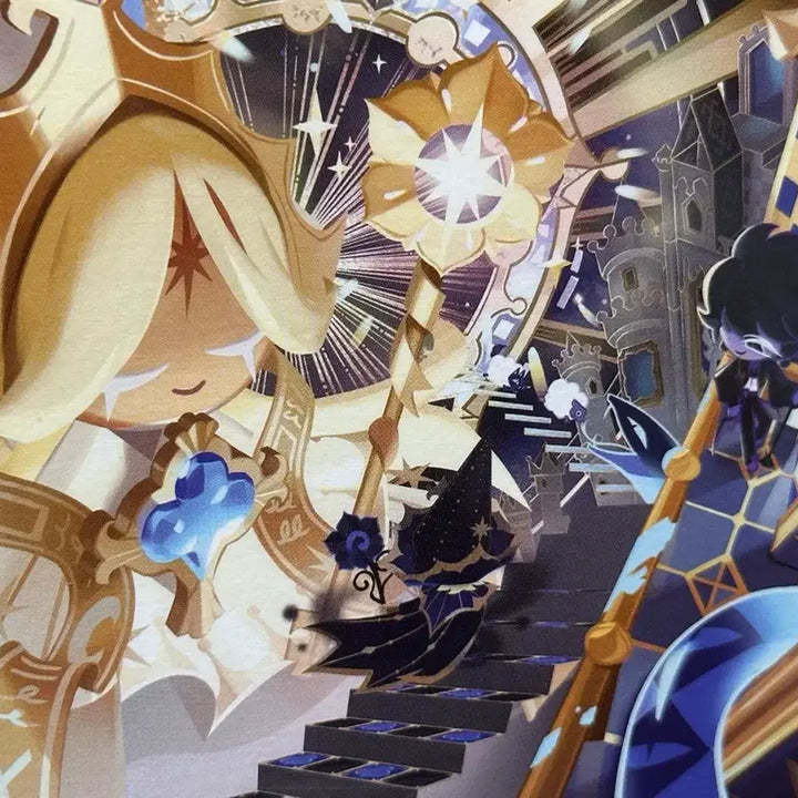 [BUNJANG] Cookie Run Kingdom Pure Vanilla Black Sapphire Postcard / 쿠킹덤 엽서 쿠키런킹덤 퓨바 퓨어바닐라 블사 블랙사파이어