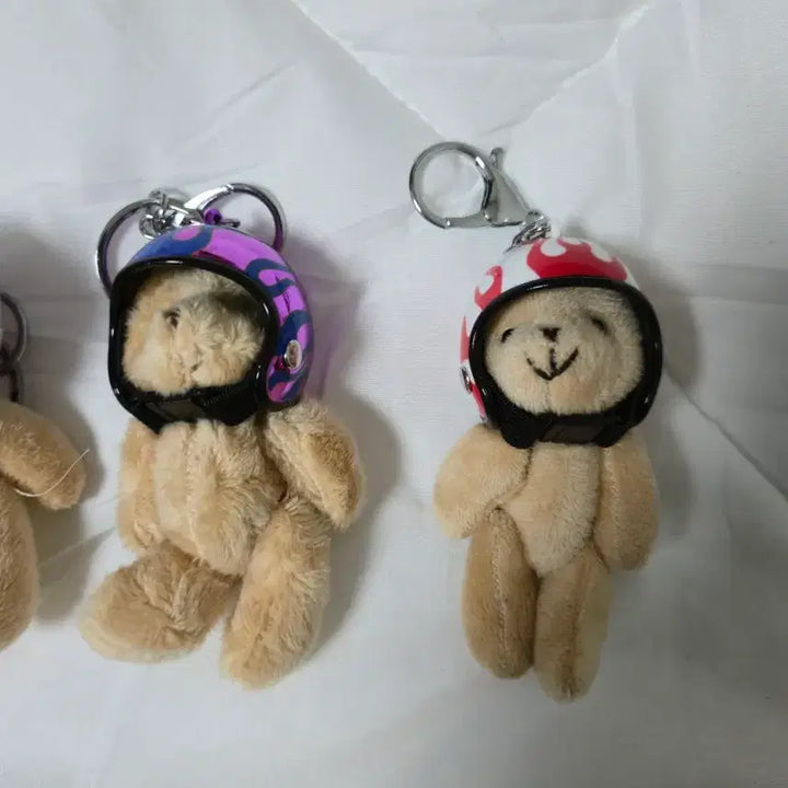 [BUNJANG] Helmet Bear Bundle Set Keyring / 헬멧 곰 일괄 키링 인형 가방걸이 열쇠고리 베어