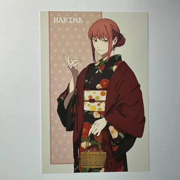 [BUNJANG] Chainsaw Man New Year Kimono Makima Postcard Special Edition / 체인소맨 신년 기모노 애니메이트 마키마 엽서 특전