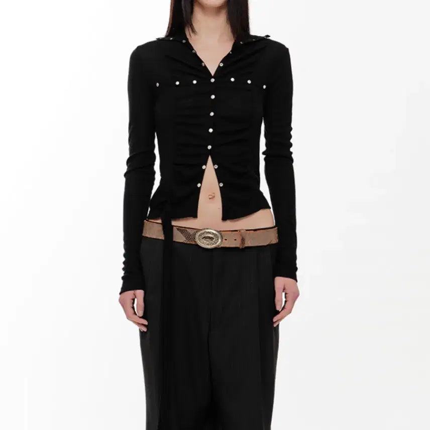 [BUNJANG] 2000Archives Lena Shirring High Neck Top / 2000아카이브스 LENA SHIRRING HIGH NECK TOP