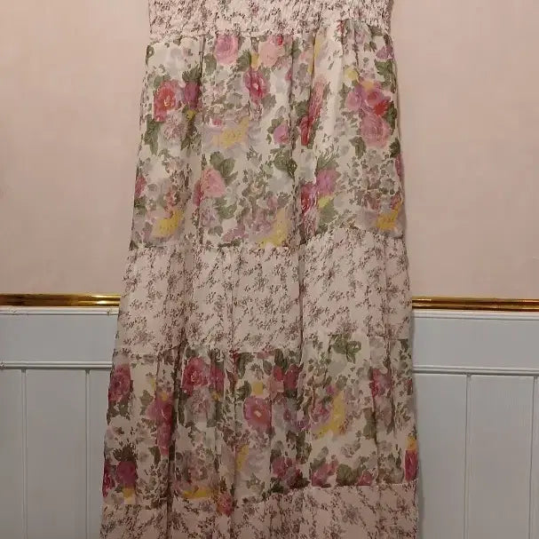 [BUNJANG] Flower Long Dress Size S / 플라워 롱 원피스 S 사이즈