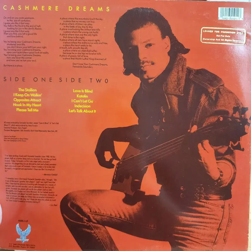 [BUNJANG] Fernando Saunders Cashmere Dreams LP / 희귀반 소울 페르난도 사운더스 Fernando Saunde lp