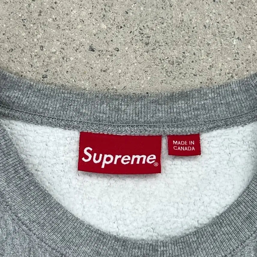 [BUNJANG] Supreme Arch Logo Heather Grey Sweatshirt / 슈프림 15FW 아치로고 헤더그레이 맨투맨