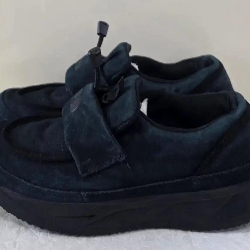 [BUNJANG] The North Face Japan Nuptse Suede Loafers Triple Black / [250] 노스페이스 재팬 눕시 스웨이드 로퍼 트리플블랙ㅡ일본발매판