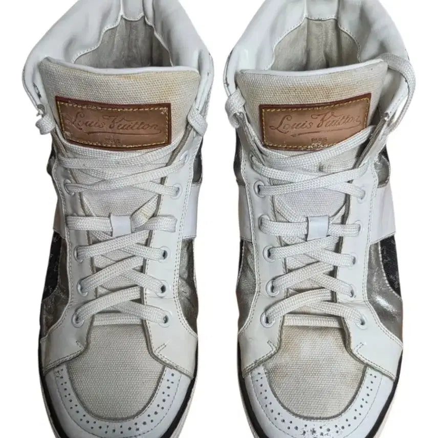 [BUNJANG] Louis Vuitton Silver Two-Tone Leather Trainer Sneakers / [하이엔드_풀구성] 루이비통 실버 투톤 레더 트레이너 스니커즈 275