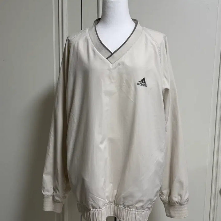[BUNJANG] Adidas Anorak Sweatshirt Light Beige / 아디다스 연베이지 아노락 맨투맨