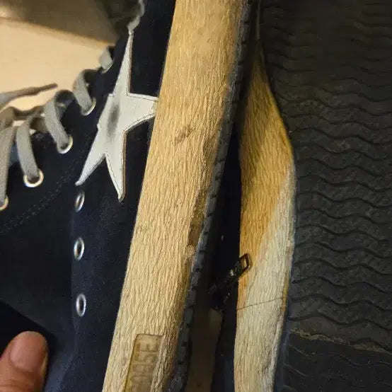 [BUNJANG] Golden Goose Navy Suede High-Top Sneakers (Size 41) / 골든구스 네이비 스웨이드 하이탑 스니커즈 41