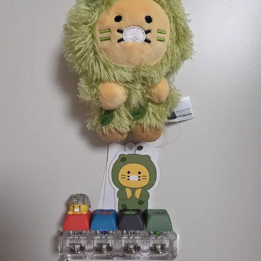 [BUNJANG] Kakao Friends Battlegrounds Chun-sik Keyring Doll &amp; Keycap Set / 카카오프렌즈 배틀그라운드 춘식이 키링인형, 키캡키링 일괄판매