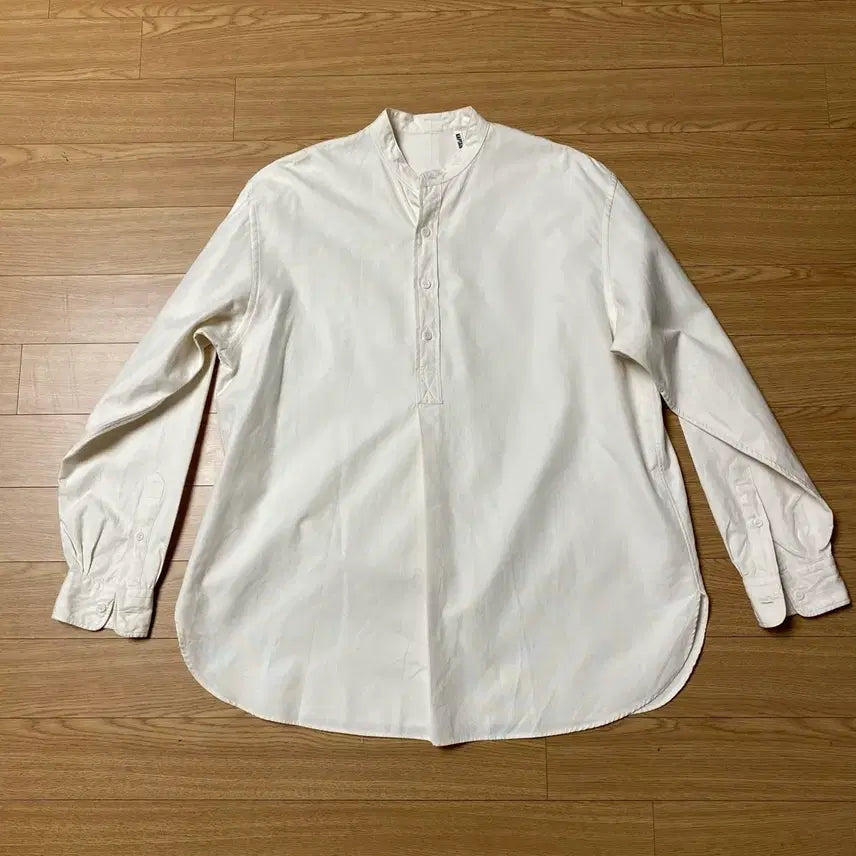 [BUNJANG] Kaptain Sunshine Pinks Cotton Oxford Pullover Shirt Ecru / (38) 캡틴선샤인 핑스코튼 옥스포드 풀오버 셔츠 에크루