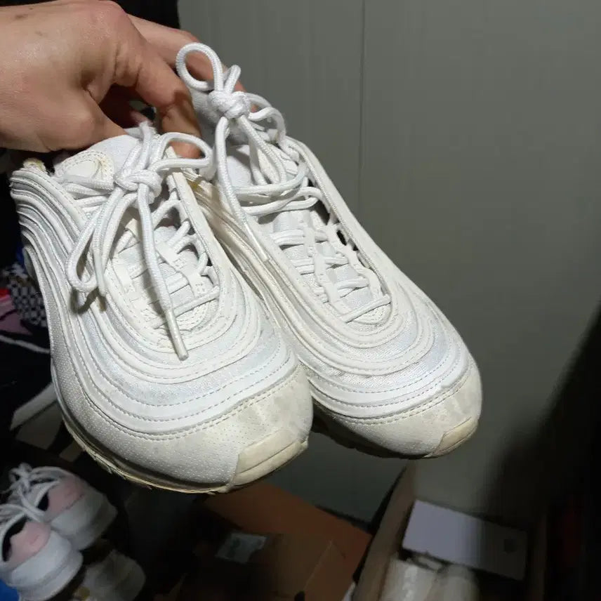 [BUNJANG] Nike Air Max 97 White Sneakers Size 245 / 나이키 에어맥스 97 흰색 운동화245
