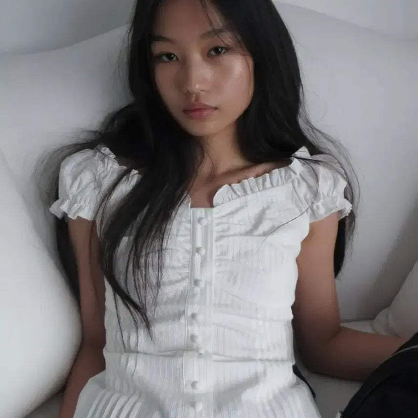 [BUNJANG] Ratsou Ella Blouse White / 라츠유 엘라 블라우스 화이트