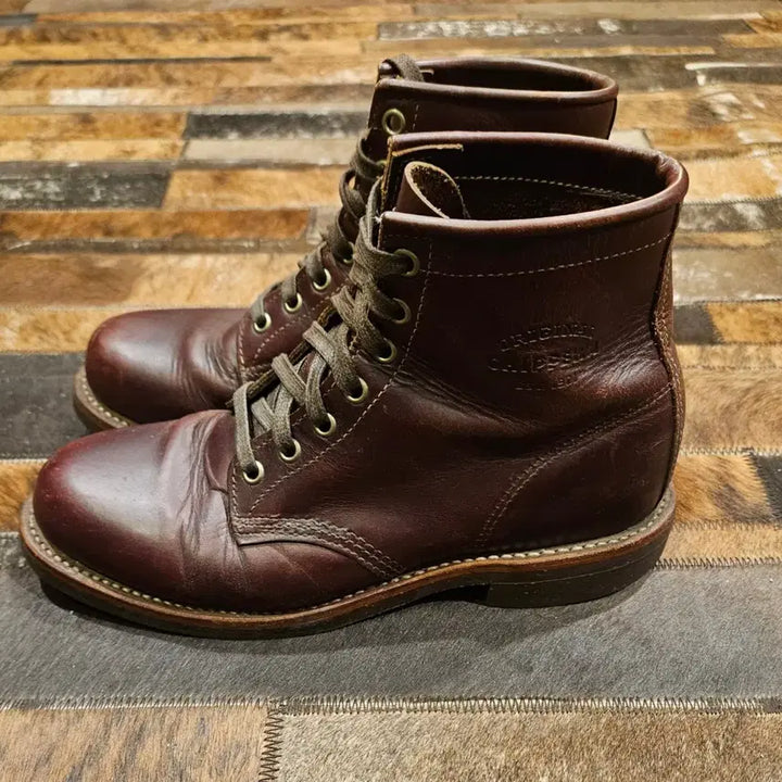 [BUNJANG] CHIPPEWA Cordovan Burgundy Service Boots / 치페와 코도반 서비스 부츠