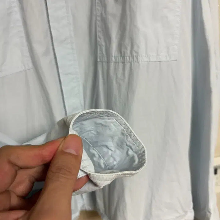 [BUNJANG] Juun.J 23FW String Shirt Sky Blue Size 50 / 준지 23fw 스트링 셔츠 스카이블루 50