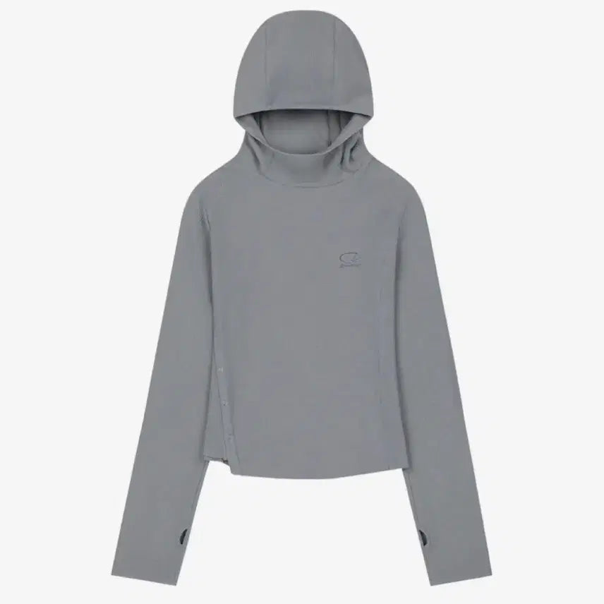 [BUNJANG] Odd studio Side Snap Waffle Hoodie Long Sleeve / 오드스튜디오 사이드 스냅 와플 후드 롱슬리브