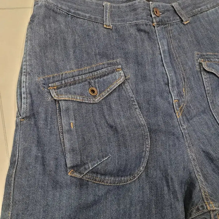 [BUNJANG] BEAMS HEART Sarouel Crop Denim Pants / L] 빔즈 하트(BEAMS HEART) 사루엘 크롭 데님 - "여유로운