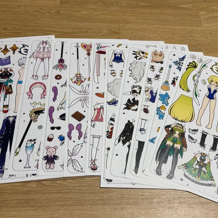 [BUNJANG] Elsword Official Paper Doll Dress-Up Set / 엘소드 공식 종이인형 옷입히기