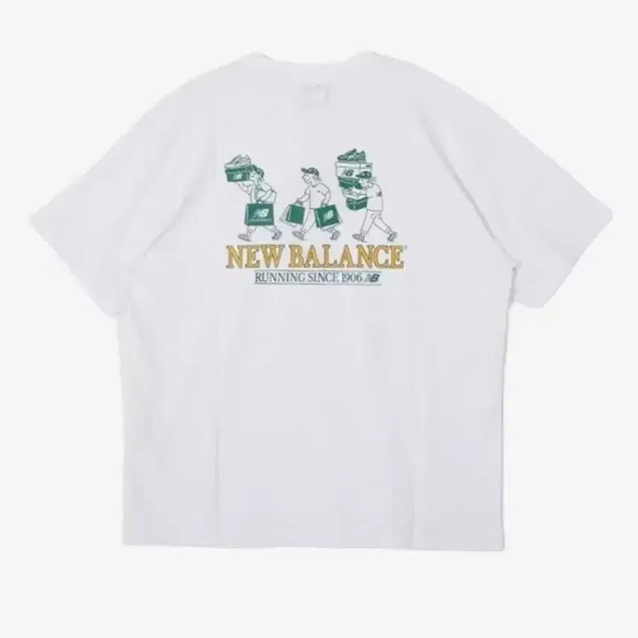 [BUNJANG] New Balance Lettering Graphic T-Shirt / 뉴발란스 레터링그래픽 그래픽 화이트, 블랙, 헌터 반팔 새상품
