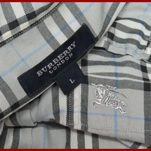 [BUNJANG] Burberry Grey Check Shirt Size 110 / 버버리/회색 체크 남방셔츠(-정품)/110사이즈/따봉구제(C-2)