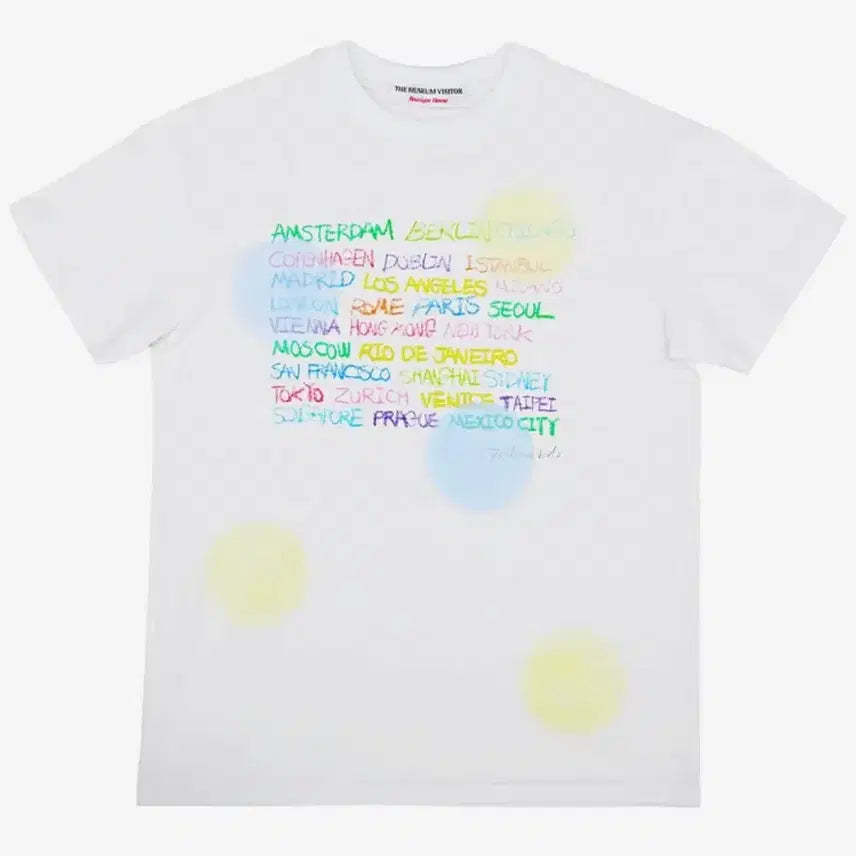 [BUNJANG] TheMuseumVisitor City Drawing Graphic T-Shirt White L / (택O새제품) 더뮤지엄비지터 시티 드로잉 그래픽 티셔츠 화이트 L