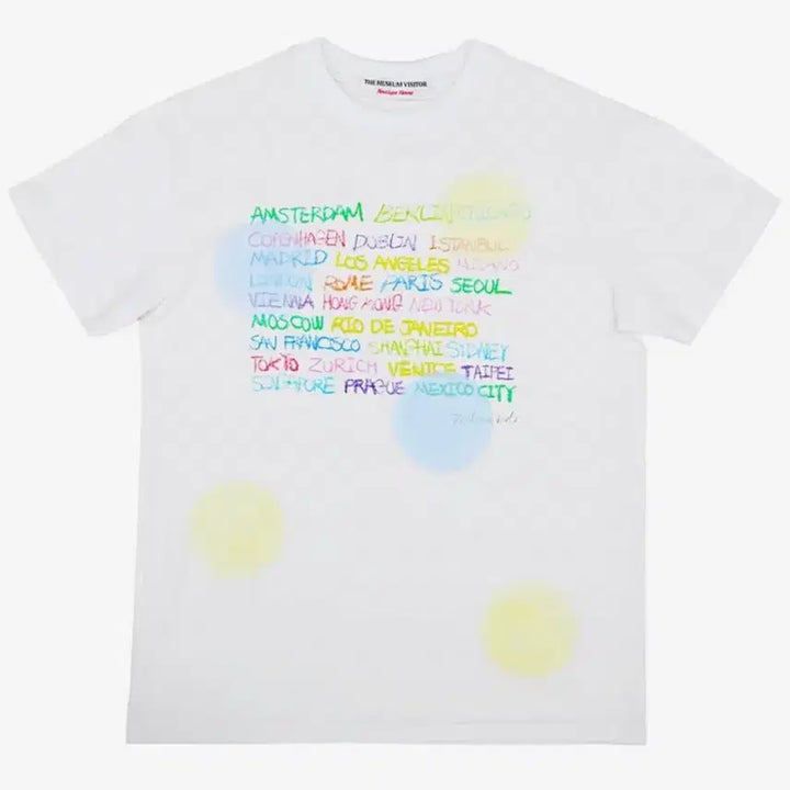 [BUNJANG] TheMuseumVisitor City Drawing Graphic T-Shirt White L / (택O새제품) 더뮤지엄비지터 시티 드로잉 그래픽 티셔츠 화이트 L