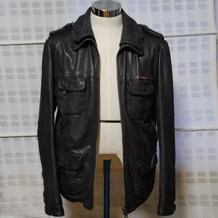 [BUNJANG] Superdry Brown Leather Jacket M (95-100) / (100% 가죽) 슈퍼드라이 브라운 가죽 자켓 M (95~100)