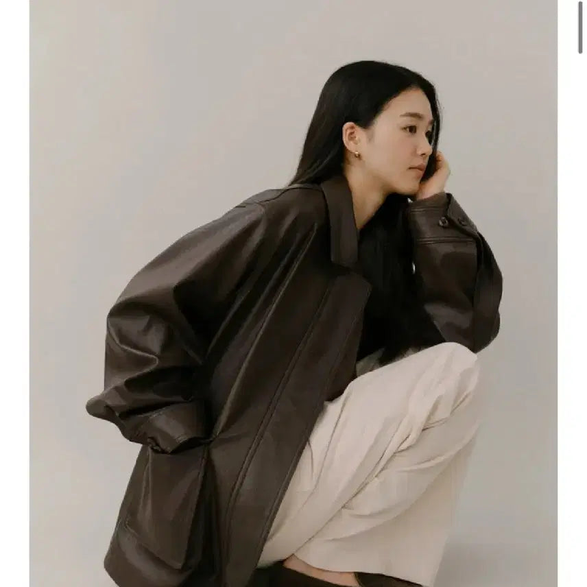 [BUNJANG] Venyet Milton Leather Jacket Deep Brown / 원가 33만원) 베뉴엣 밀튼레더자켓 (deep brown)