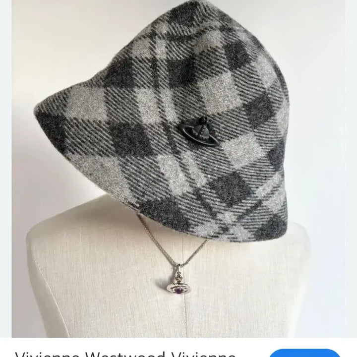 [BUNJANG] Vivienne Westwood Check Flannel Bucket Hat / 비비안웨스트우드 버킷햇 체크 플란넬