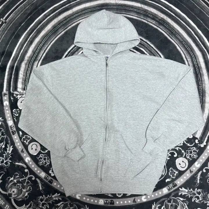 [BUNJANG] 90s Russell Athletic Grey Hoodie Zip-up / (L) 90s 빈티지 러셀 애슬레틱 그레이 후드집업