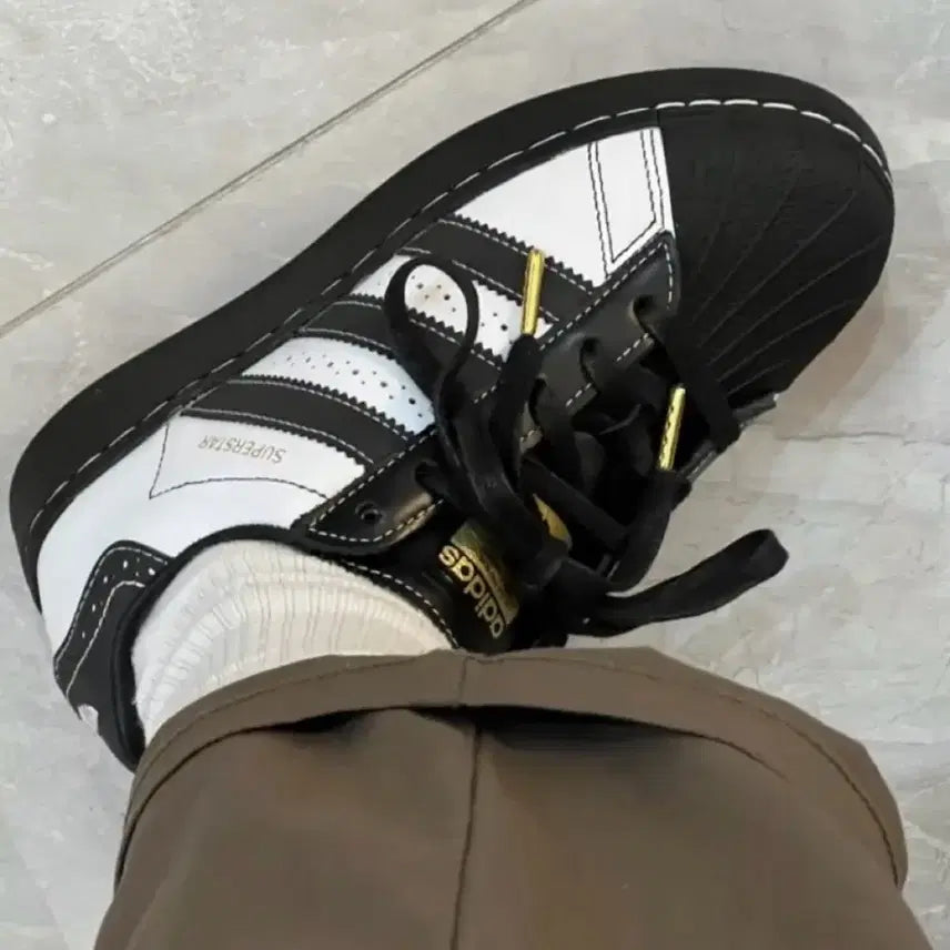 [BUNJANG] Adidas Superstar XLG Black Toe / 아디다스 슈퍼스타 XLG 블랙토