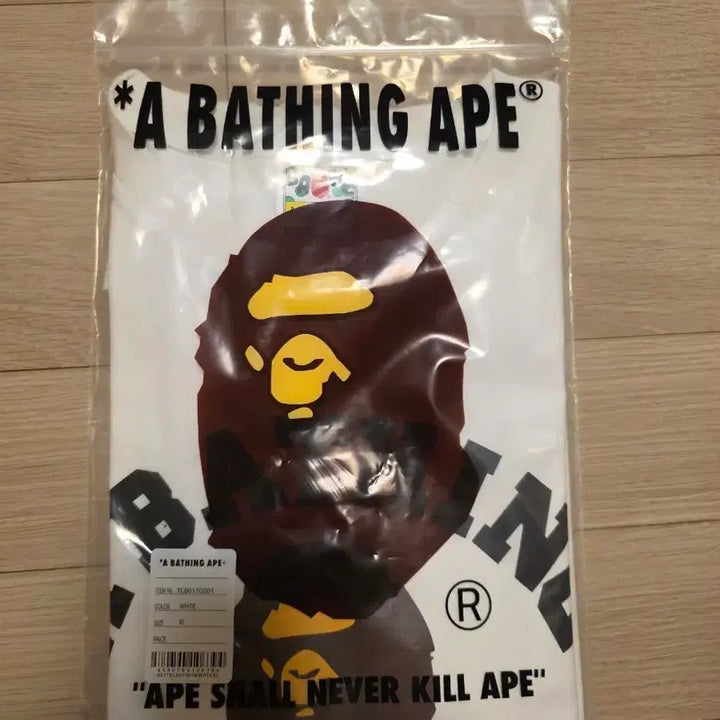 [BUNJANG] BAPE Short Sleeve T-Shirt XL Black White / 베이프 반팔 티셔츠  블랙x품절 화이트xl