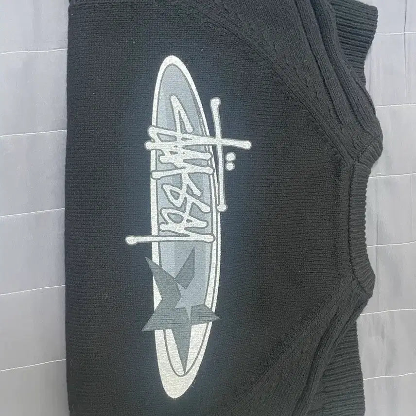 [BUNJANG] Stussy Stripe Raglan Crew Black M / 스투시 스트라이프 래글런 크루 블랙