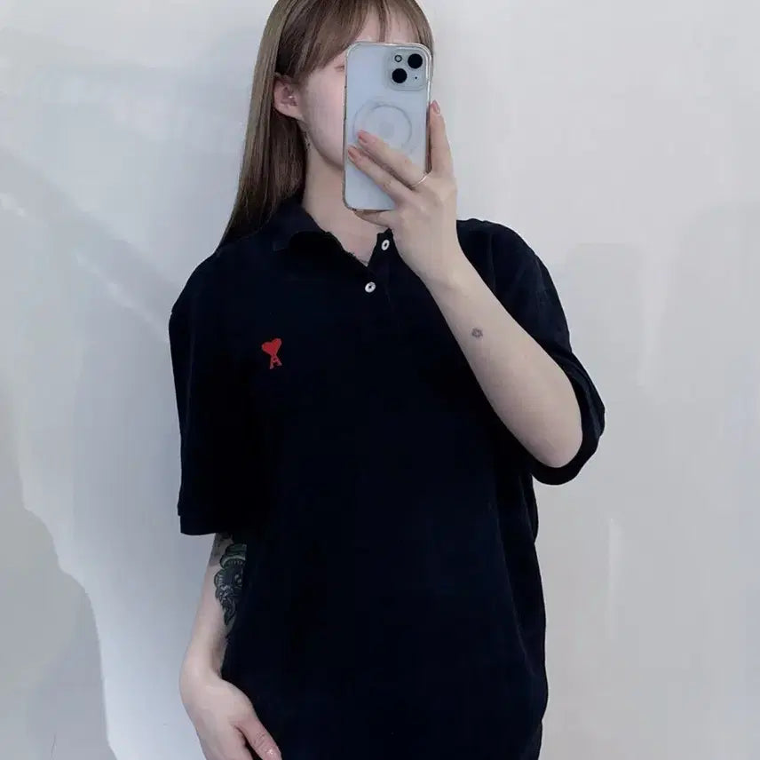 [SOLD OUT] 아미 스몰하트 반팔 카라티
