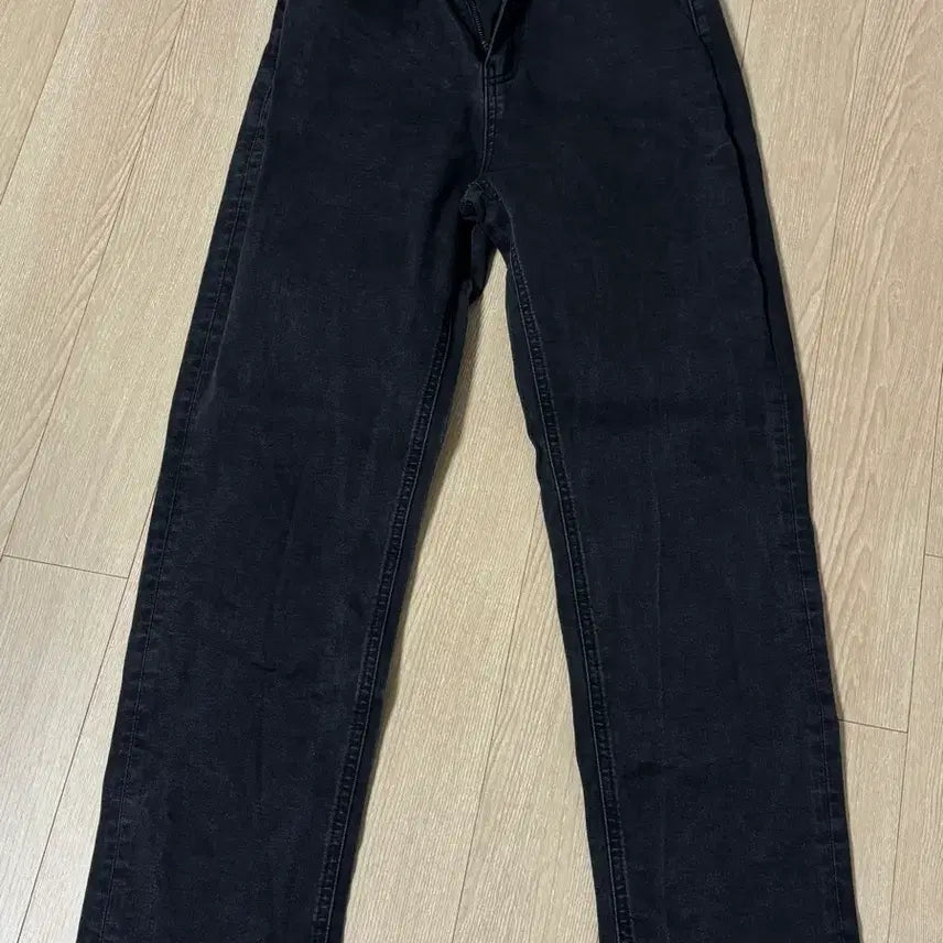 [BUNJANG] Black Straight Leg Denim Pants / 흑청바지 청바지 블랙 긴바지 일자 데님 팬츠