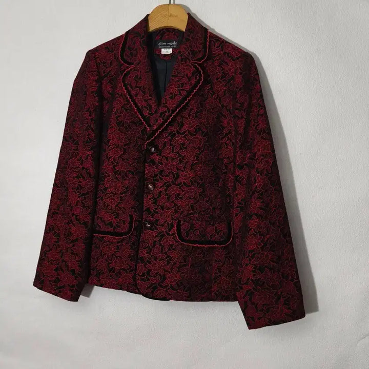 [BUNJANG] Elime Mode Flower Embroidered Jacket / 새제품!Elime Mode 플라워 자수 자켓