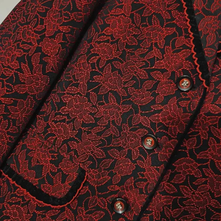 [BUNJANG] Elime Mode Flower Embroidered Jacket / 새제품!Elime Mode 플라워 자수 자켓