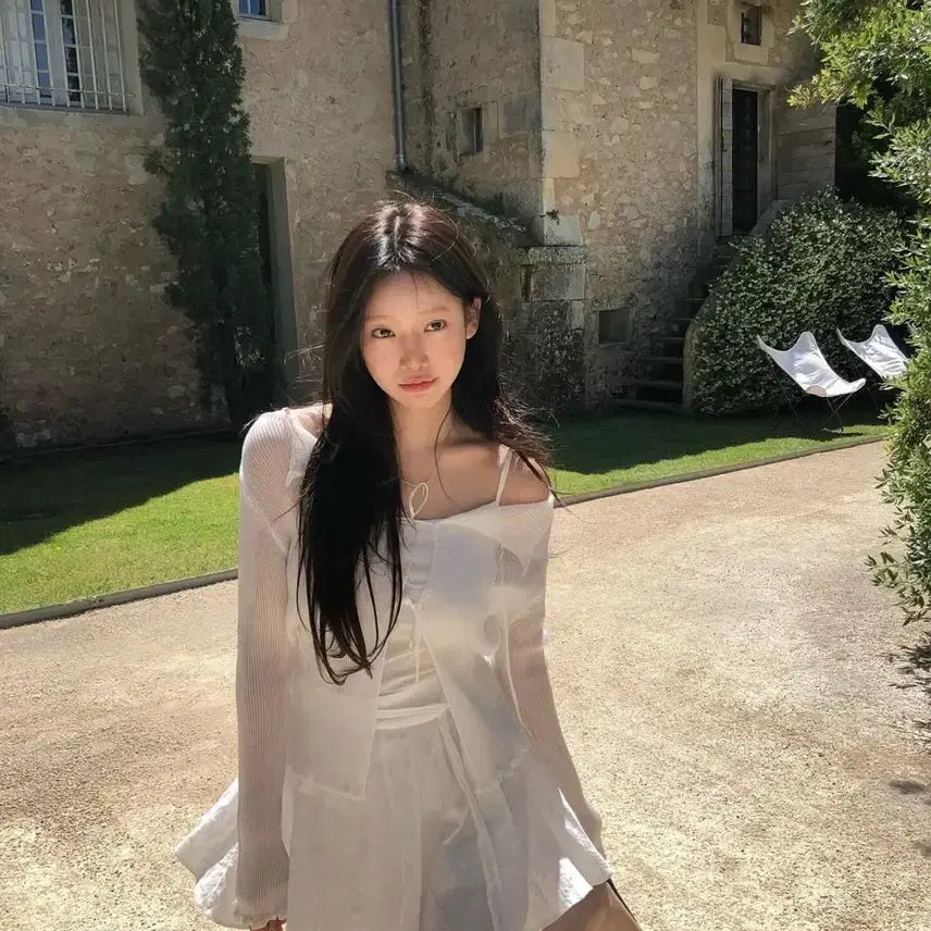 [BUNJANG] Shyly Shine Frill Cardigan / 샵리즈 샤인프릴가디건