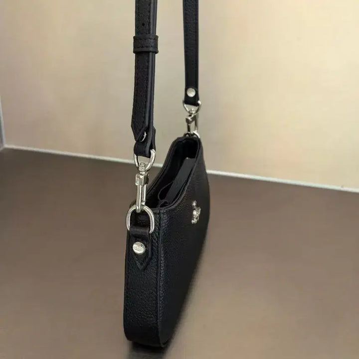 [BUNJANG] Vivienne Westwood Black Shoulder Bag with Silver Logo / 비비안웨스트우드 가방