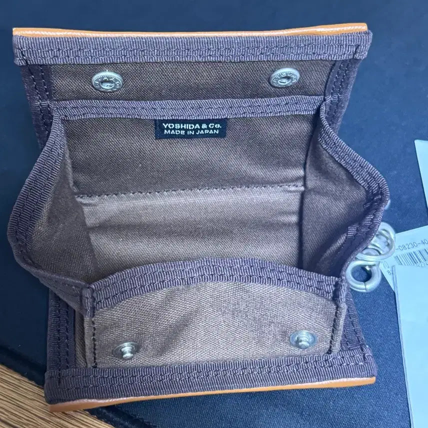 [BUNJANG] Porter Brown Bi-fold Wallet with Keyring / 포터 반지갑 브라운 키링