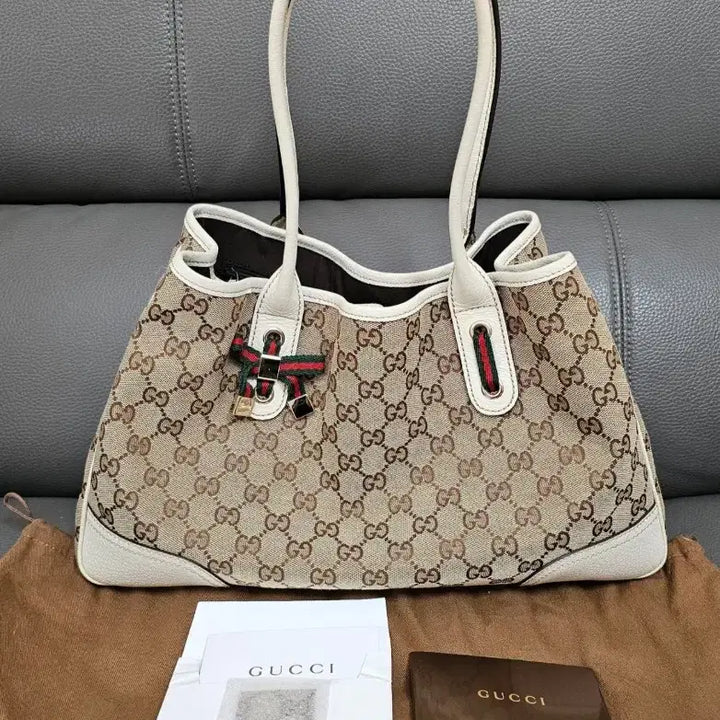 [BUNJANG] Gucci GG Jacquard Ribbon Tote Bag / 구찌 GG 자가드 리본 토트백