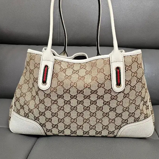 [BUNJANG] Gucci GG Jacquard Ribbon Tote Bag / 구찌 GG 자가드 리본 토트백