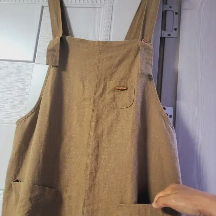 [BUNJANG] Linen Bib Dress / 린넨 멜빵 원피스
